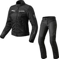 Rev It Airwave 2 Ladies Motorcycle Jacket & Trousers Black Kit