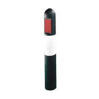 Recycled Plastic Bollard Hazard H1000mm Black White 317408