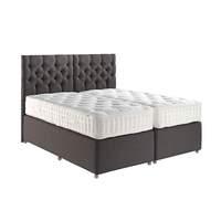 Relyon Henley 2200 Pocket Divan Set 3280 Truffle Fabric Base - No Drawer - Medium - Double