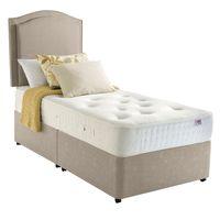 Rest Assured Harewood 800 Pocket Memory Divan Set 0 Drawer Single Egg shell Base