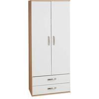 Regal 2 Door 2 Drawer Wardrobe White And Beech