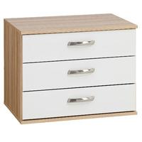 Regal 3 Drawer Chest White And Beech