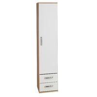 Regal 1 Door 2 Drawer Wardrobe White And White Gloss