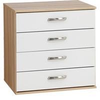 Regal 4 Chest of Drawers Black Woodgrain And Oak