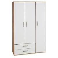 Regal 3 Door 2 Drawer Wardrobe Cocobola And Beech