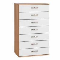 Regal 7 Chest of Drawers Black Woodgrain And Oak