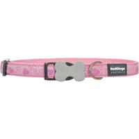 Red Dingo Breezy Love Hearts Dog Collar Pink