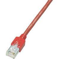 RJ49 Networks Cable CAT 5e S/UTP 0.50 m Red Flame-retardant, incl. detent Dätwyler