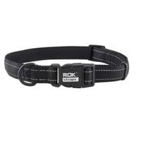 Rok Straps Reflective Black Dog Collar