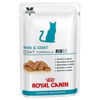 Royal Canin Vet Care Nutrition Cat - Adult Skin & Coat - Saver Pack: 48 x 100g