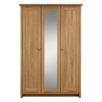 Salcombe 3 Door Mirrored Wardrobe