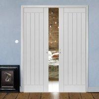 Savoy White Double Pocket Doors