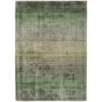 Santos Green Gloss Stripe Modern Viscose Rug