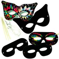 Scratch Art Masks (Pack of 10)