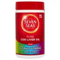 Seven Seas Pure Cod Liver Oil Plus A-Z Multivitamins One-a-Day 90 Capsules