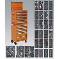 Sealey SPTOCOMBO1 Tool Chest Combi 14 Drawer BB Runners Orange & 1...