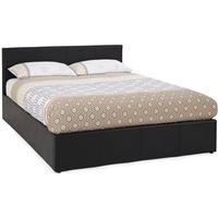 Serene Tivoli Black Leather Ottoman Bed