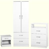 Seconique Polar White Bedroom Set