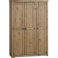 Seconique Panama Natural Wax 3 Door Wardrobe