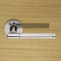 Serozzetta Topo SZS350 Lever Latch Handles on Round Rose