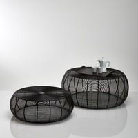 Set of 2 Bangor Low Round Steel Wire Tables