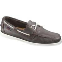 Sebago Docksides dark brown/white