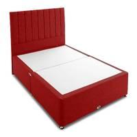 Shire Victoria Red Divan Base Single Platform 2 Drawers