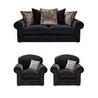 Shimmer 3 Seater Sofa Plus 2 Chairs