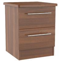 Sherwood 2 Drawer Bedside Cabinet Walnut