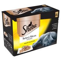 Sheba Pouch Select Slices Poultry Collection In Gravy Adult Cat Food