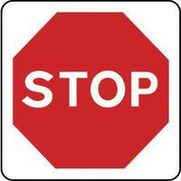 SIGN STOP ALUMINIUM 400 X 400