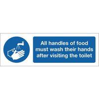 SIGN ALL HANDLERS OF FOOD 300 X 100 RIGID PLASTIC