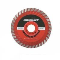 Silverline Turbo Wave Diamond Blade 115 x 22.23mm Castellated Continuous Rim