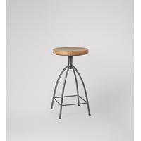 Silas Stool in aged steel