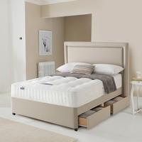 Silentnight Comfort Miracoil Luxury 2600 Divan, PT Divan, Super King , No Storage in Fudge