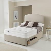 Silentnight Comfort Pocket 1400 Ortho Divan, PT Divan, King Size , 2 Drawer with Ottoman in Slate Grey