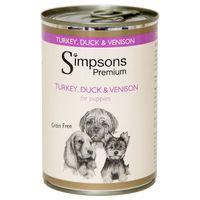 Simpsons Premium Wet Dog Food Saver Pack 12 x 400g - Adult Mixed Pack