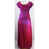 Size 14 raspberry coloured evening top & skirt