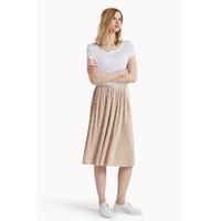 Silver Plisse Pleated Skirt