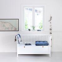 SMALL BENCH in Seaside White