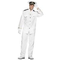 Smiffy's Adult men's Captain Costume, Jacket, trousers, Cap and Gloves, Troops, Serious Fun, Size L, 24850