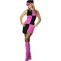 Smiffy's Adult Women's Swinging 60's Costume, Dress and Hat, 60's Groovy Baby, Serious Fun, Size: 12-14, 30194