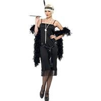 Smiffy's Adult Women's Flapper Costume, Dress, Sash Belt and Headpiece, 20's Razzle Dazzle, Serious Fun, Size: 16-18, 28605