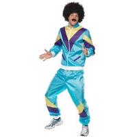 Smiffy's Adult Men's 80's Height of Fashion Shell Suit Costume, Jacket and Trousers, Back to the 80's, Serious Fun, Size: M, 39298