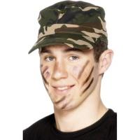 Smiffy's Adults Unisex Army Cap, Camouflage, Adjustable, One Size, 29136