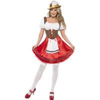 Smiffy's Adult Women's Bavarian Wench Costume, Dress With Attached Apron,