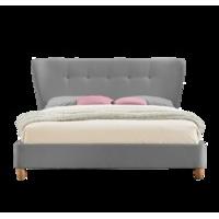 Sophia Fabric Double Winged Bed - Grey King Size