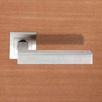 Steelworx SSL1401 Lever Latch Handles on Square Sprung Rose