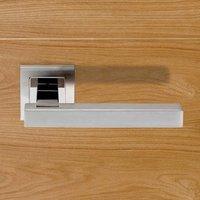 Steelworx SSL1405 Lever Latch Handles on Square Sprung Rose