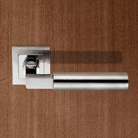 Steelworx SSL1406 Lever Latch Handles on Square Sprung Rose